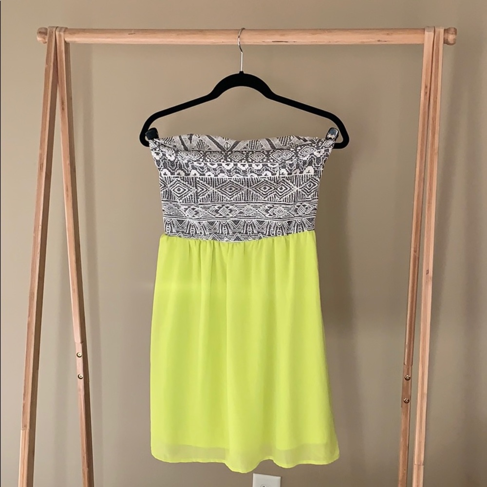 Xhilaration Strapless Aztec Pattern Dress Size L